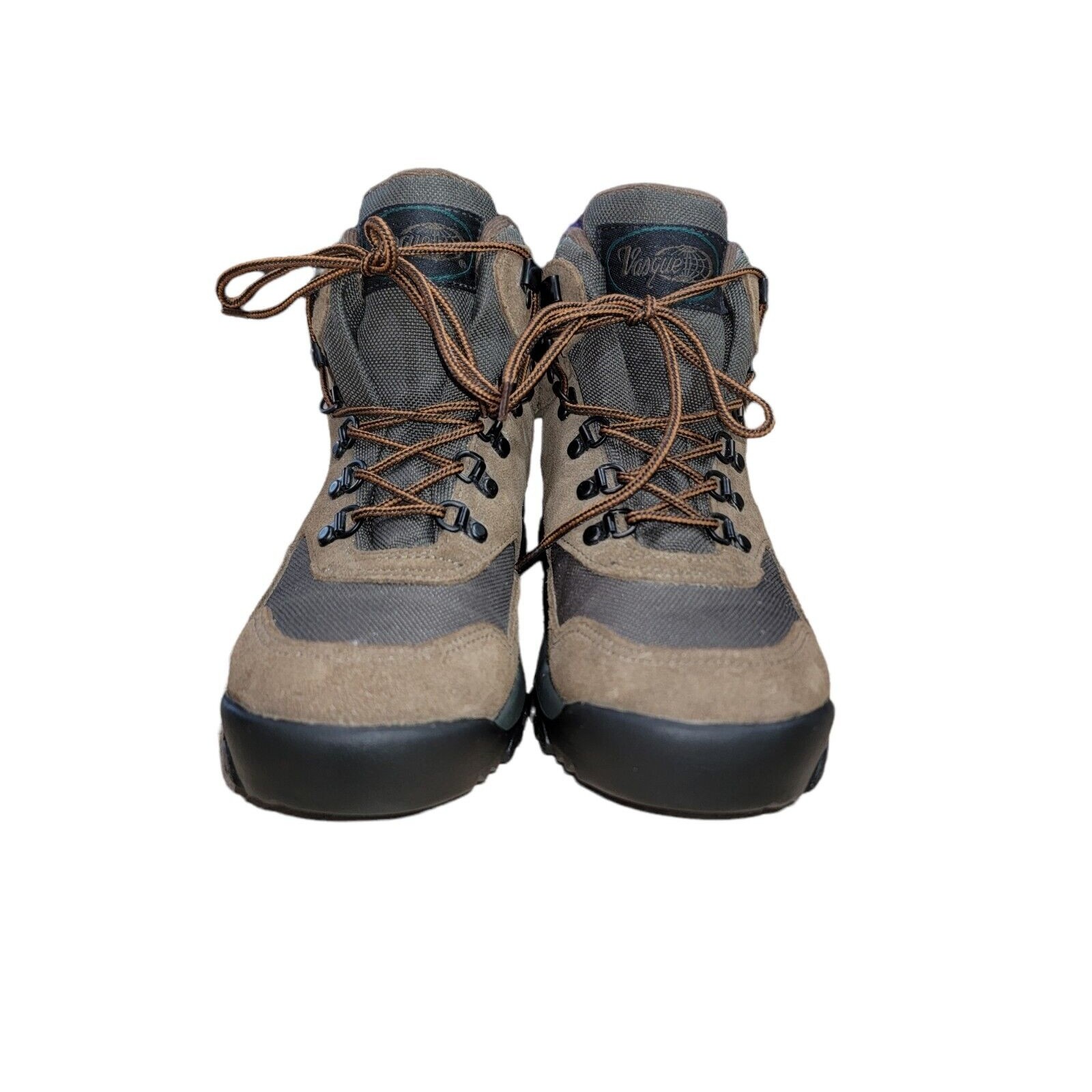 Vintage Vasque Women's Brown Green Leather Hiking Ankle Boots Size 7 — image 4 of 8